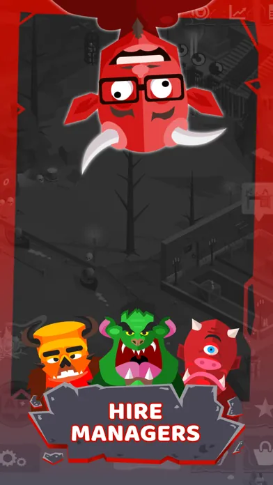 Three monster managers under the words Hire managers